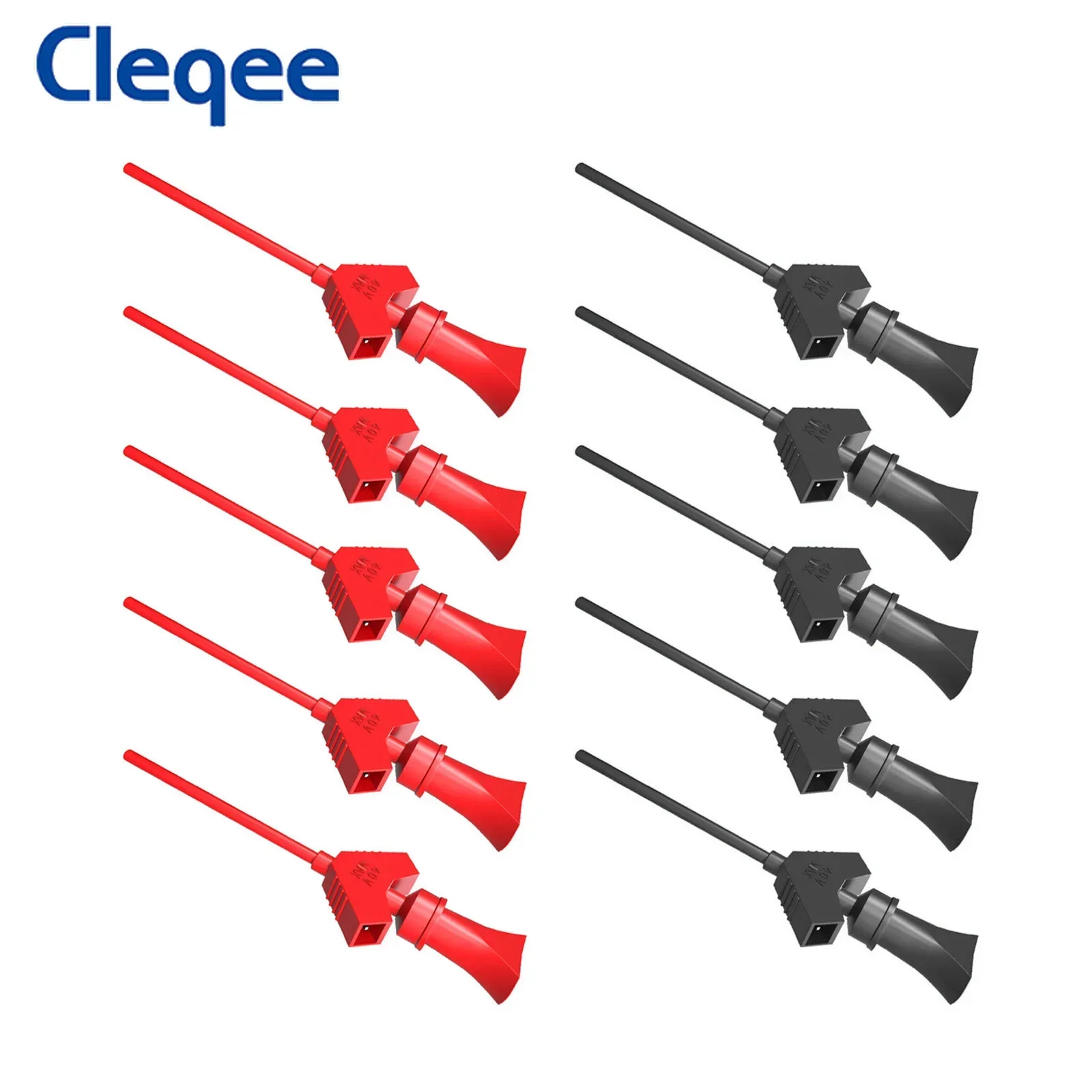 Cleqee P5003 Mini Grabber SMD IC Test Hook Clips Compatible with Dupont Female Jumper Logic Analyzer Accessories 30V/5A