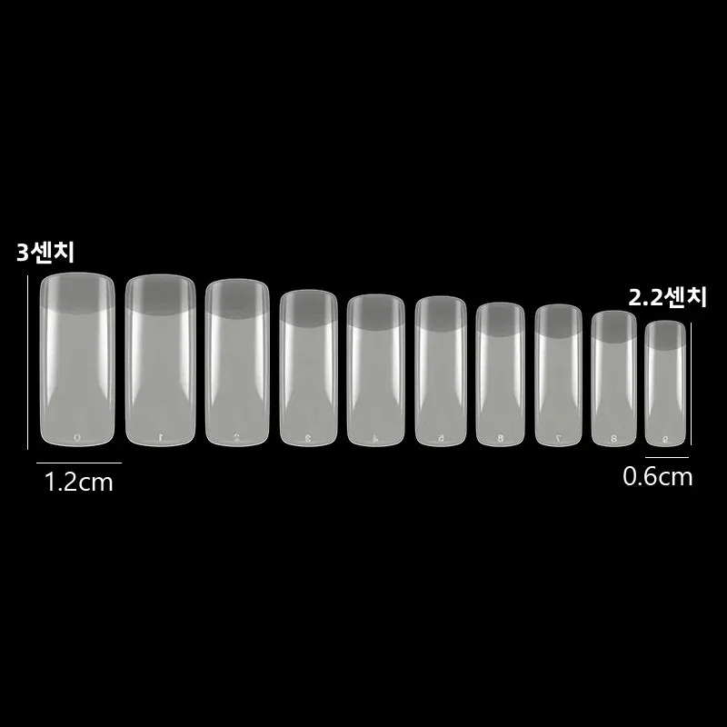 Set of 500 Natural Full Cover False Nails French Half Tips for Nail Art Manicure 10 Sizes - Perfect for Salon Quality Results