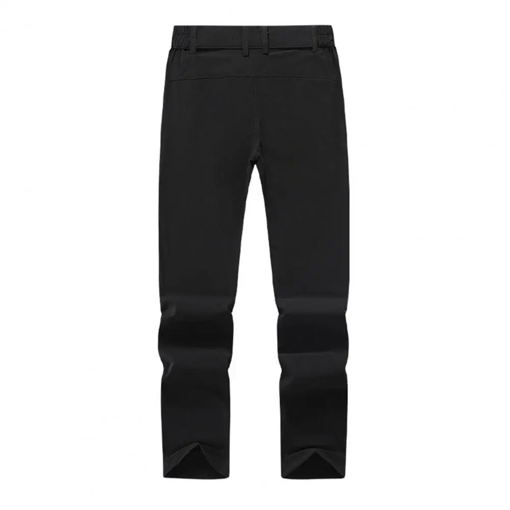 Outdoor Long Trousers Waterproof Quick-drying Climbing Pants with Multi Pockets for Travel Unisex Wide Leg Trousers with Elastic