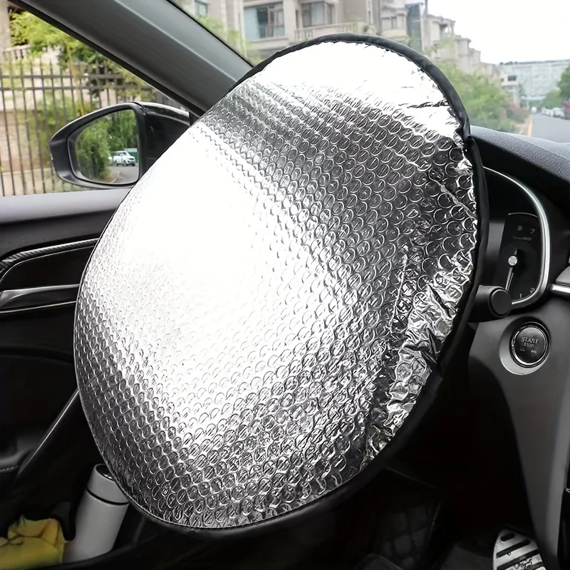 

Car Steering Wheel Sunshade Summer Sun Protection Heat Insulation Sun Shading Steering Wheel Cover Anti Slip And Wear-Resistant