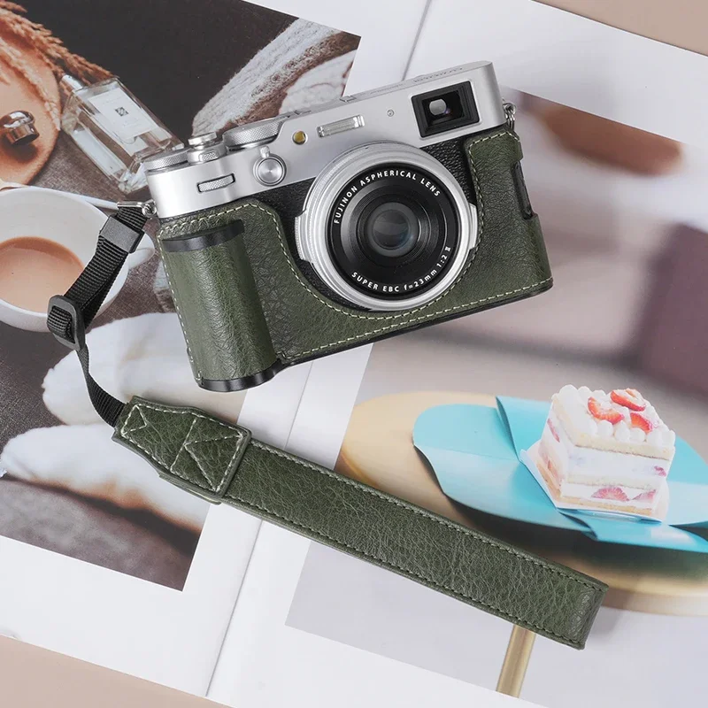 

FOR Fujifilm X100VI camera bag protection case; X100VI handle leather case; camera base shell; camera strap accessory with wrist