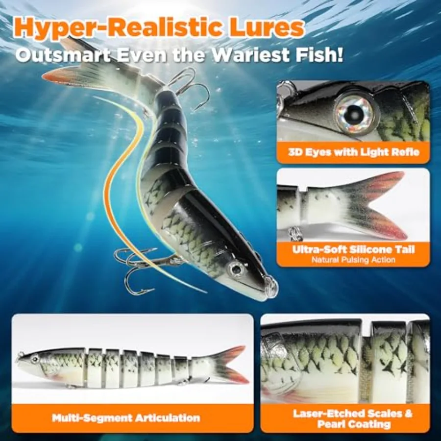 560-teiliges Angelgerät-Box-Set mit Ködern, Zangen, Haken, Zubehör, 4-lagige wasserdichte Aufbewahrungsbox, komplettes Angelausrüstungsset für F