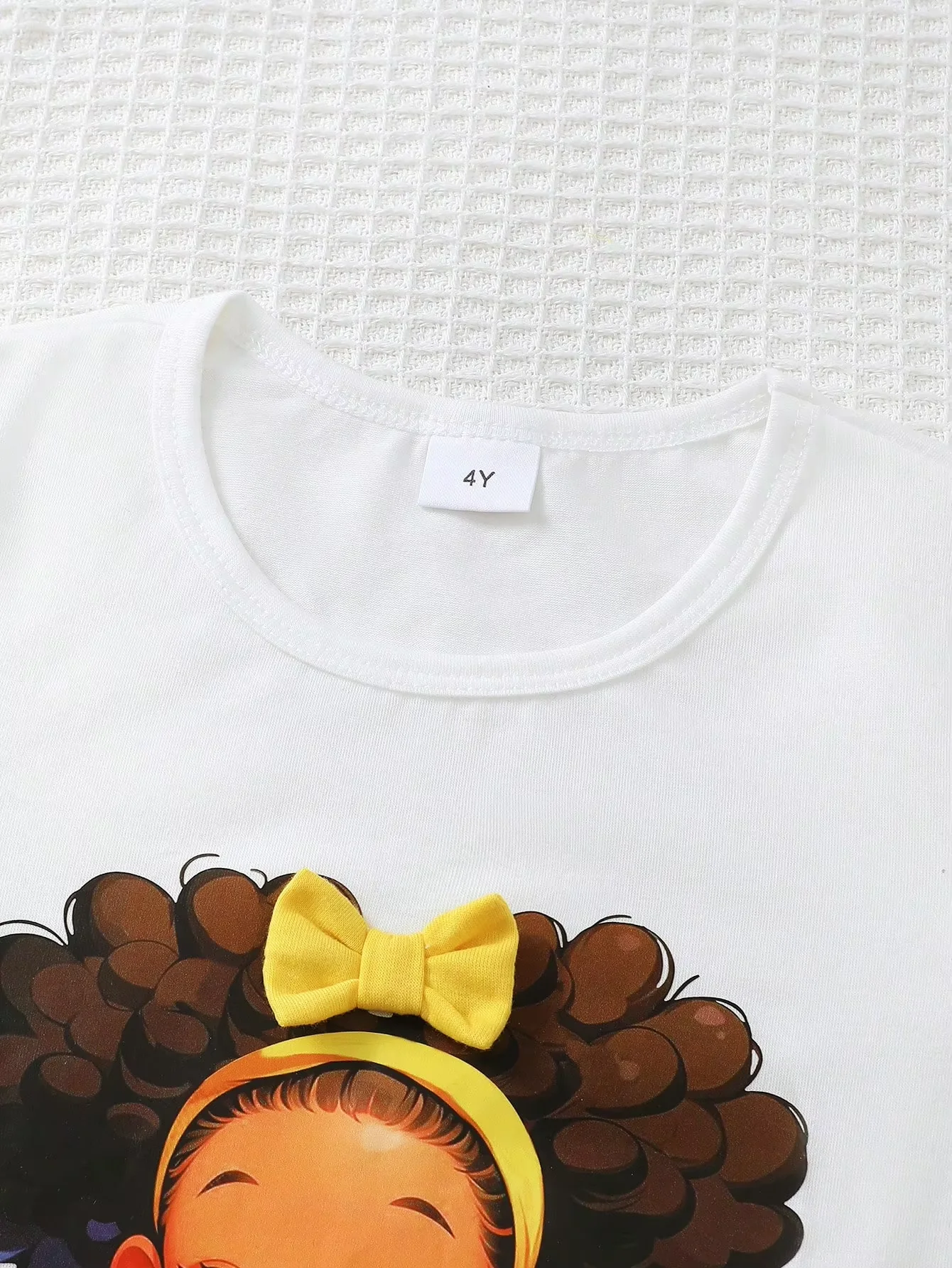 Summer  4-7  Years  Old  Cool  Girls  Short-Sleeved   Little  Girl  Print  Top  And  Shorts  Casual  2-Piece   Set
