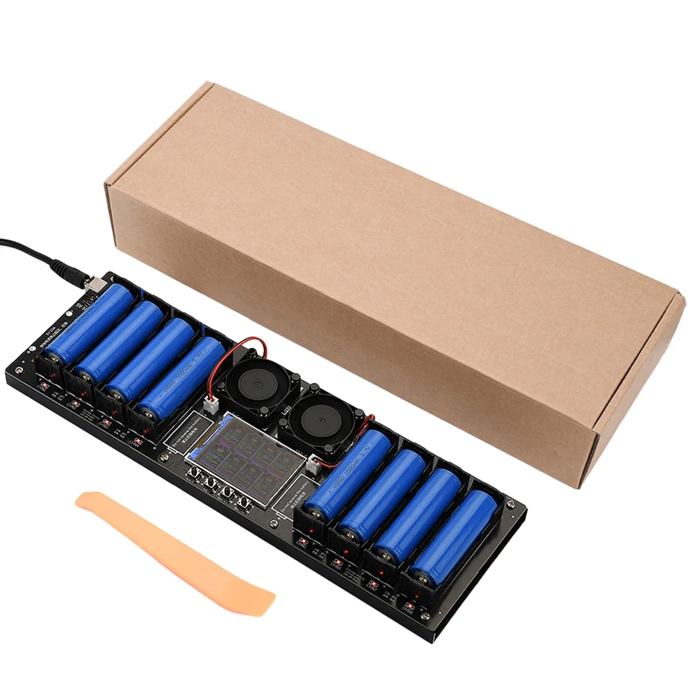 

8-channel 18650 Battery Capacity Tester Internal Resistance Tester DC Port DIY Automatic Charging and Discharging Module