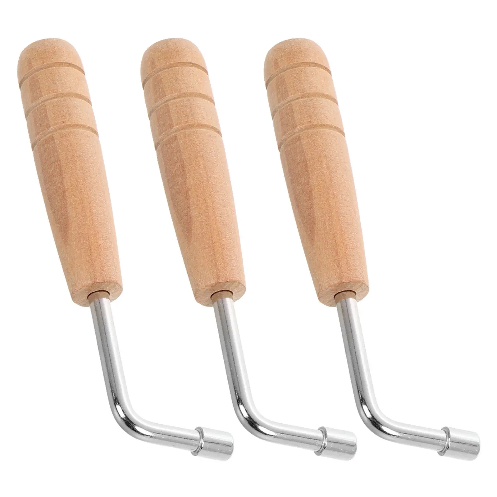 3Pcs Lyre Harp Adjustment Wrench Set Wooden Handle Professional Tone Tuning Tool for String Instruments Portable Lyre Tuning image 2