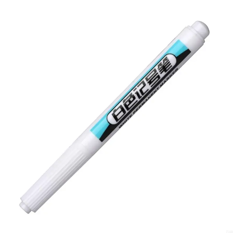 

770D 4x Marker Pens Waterproof Paint Pens White Markers Oil-based Permanent Markers Carpenter Markers for Plastic Glass Metal