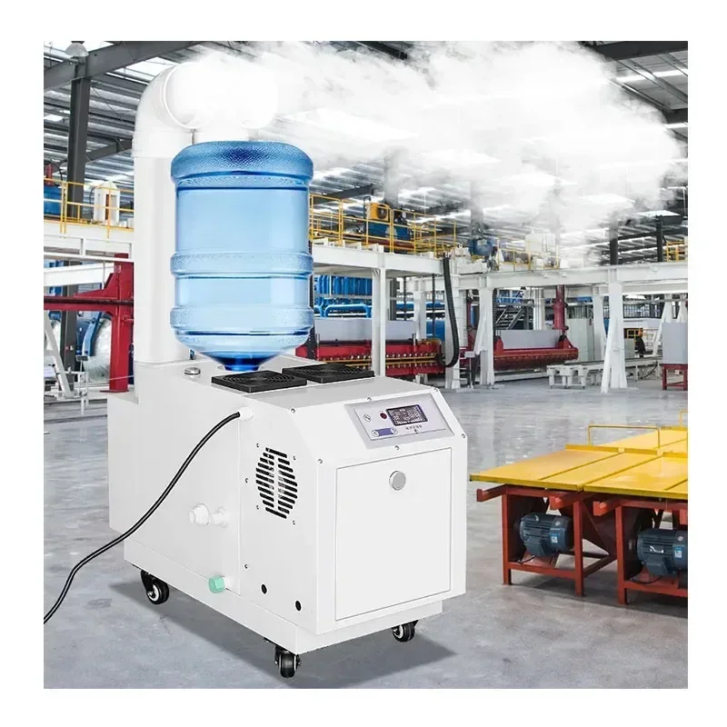 21KG/H High Fog Movable Ultrasonic Industrial Air Humidifiers for Mushrooms Growing Textile Workshop