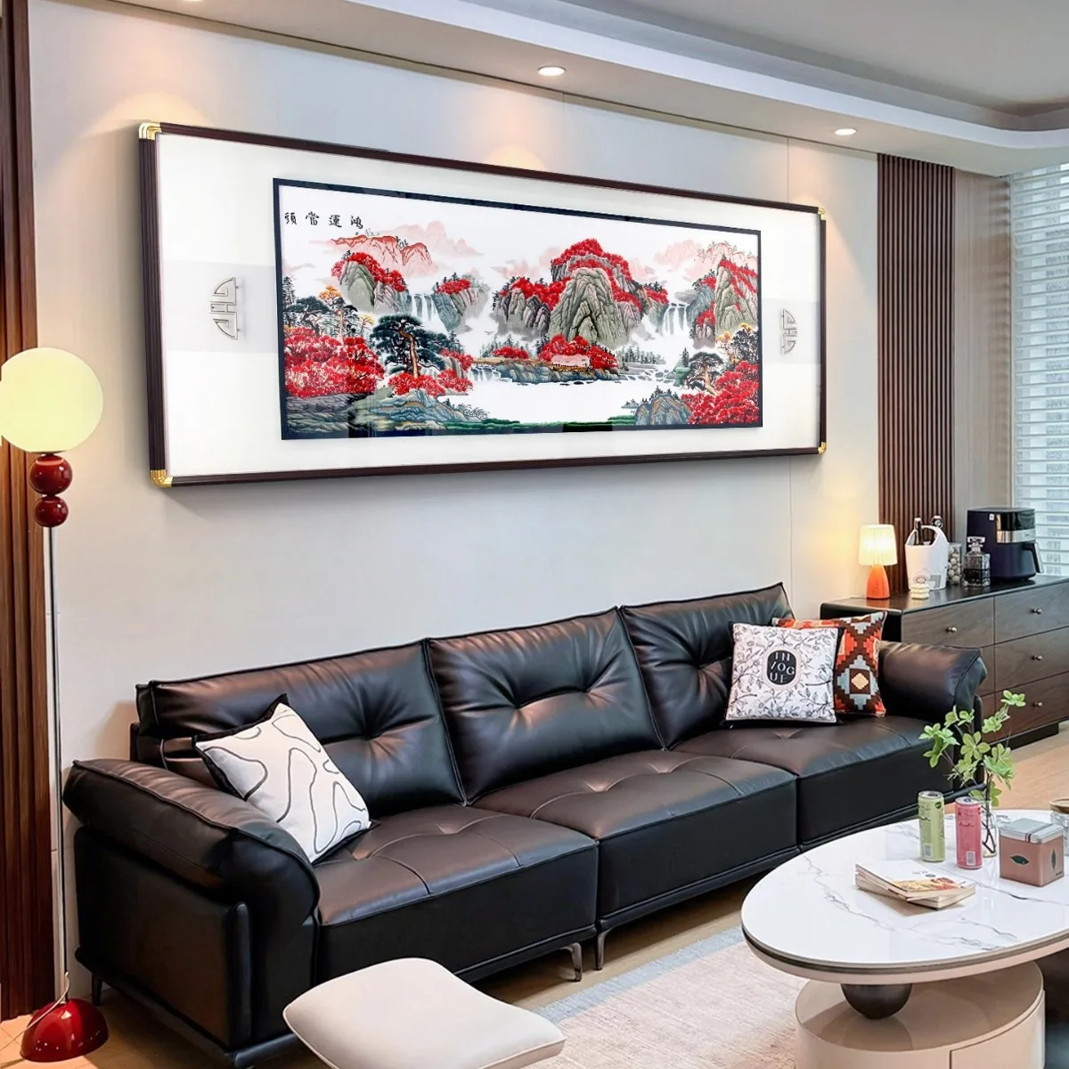 High-end Embroidery Hanging Paintings In The Living Room, Good Luck Is At Hand, Finished Products, Suzhou Embroidery Sofa Backgr