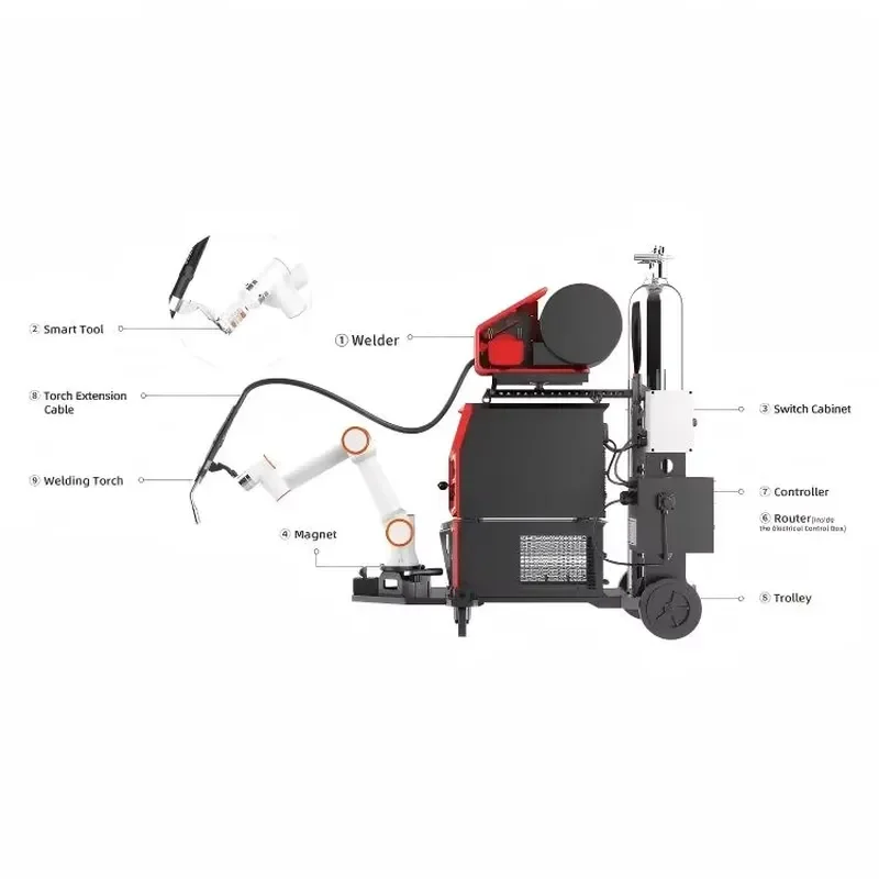 FR5 FR10 Mobile Welding Workstation 3kg 5kg 10kg Collaborative MIG TIG Welding Trolley