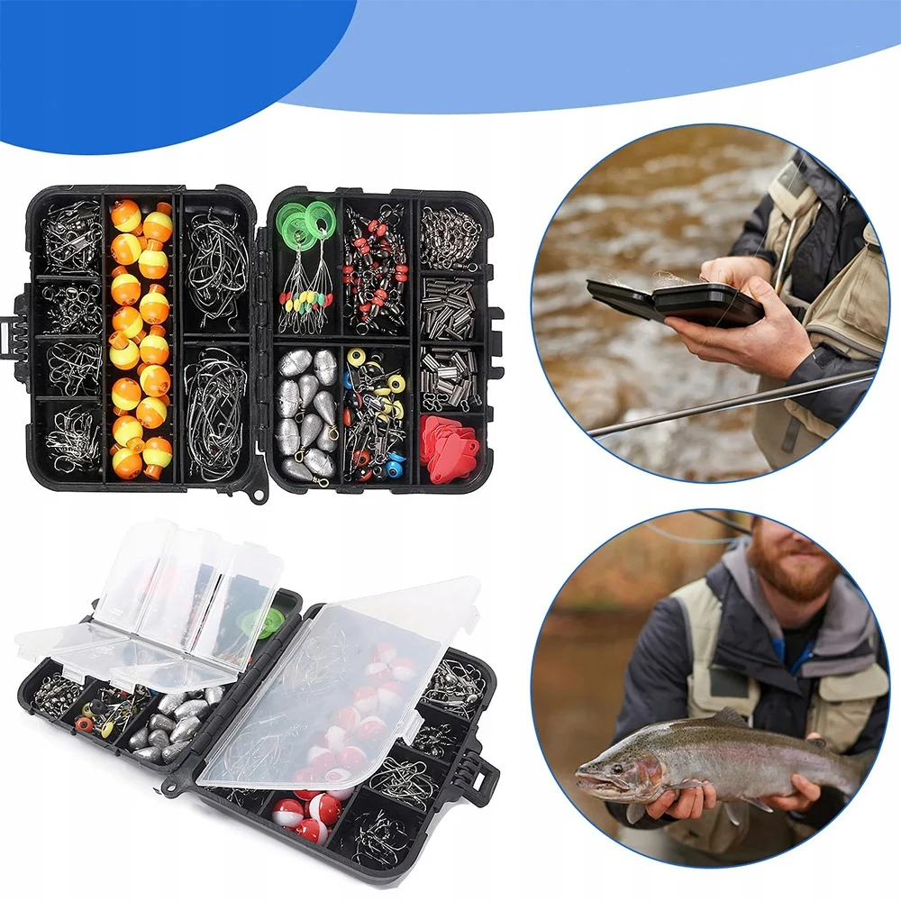 263pcs Fishing Gear Accessories Kit Fishing Hooks, Fishing Weights Sinkers Brand no brand