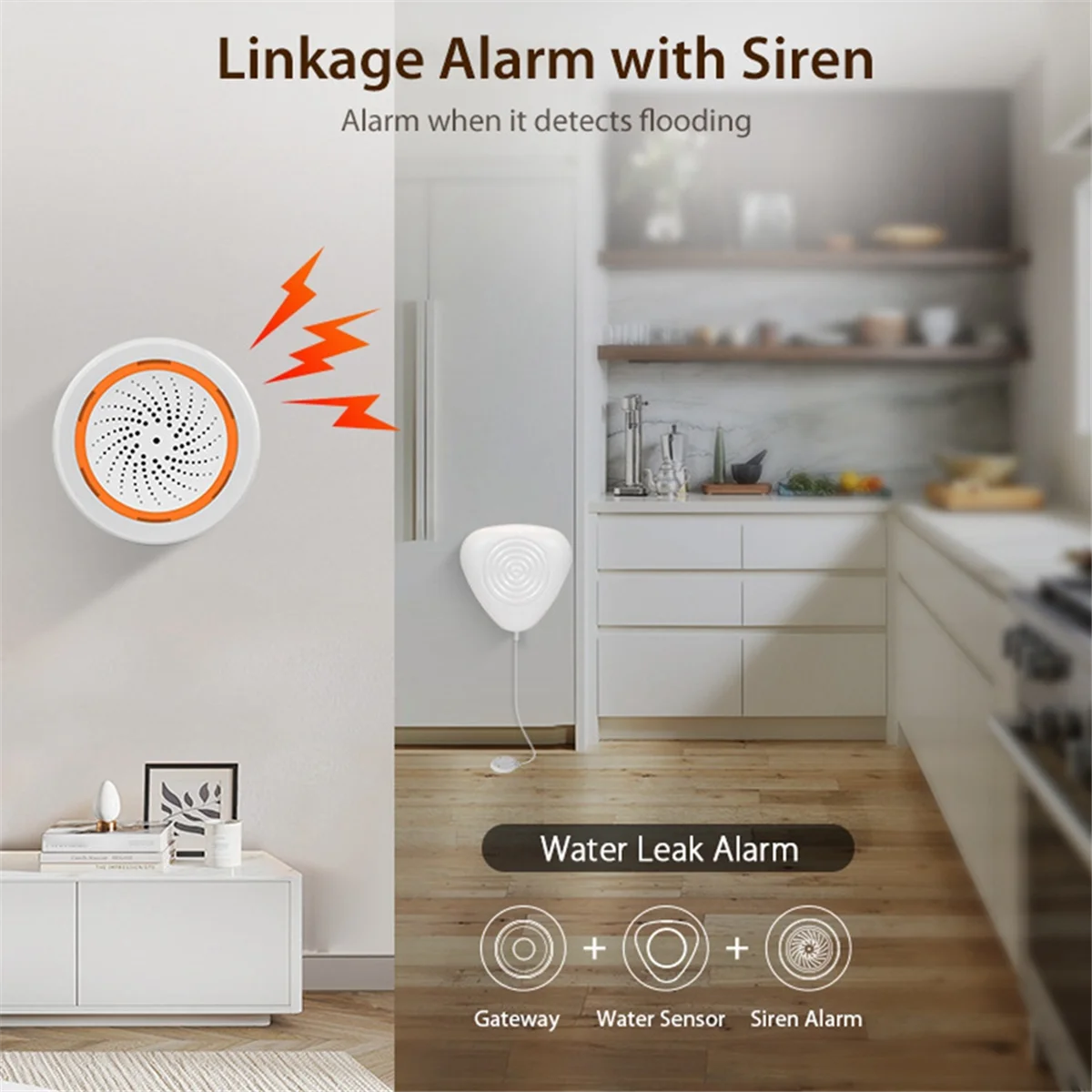 Zigbee Water Level Sensor Smart Water Leakage Alarm Detector Flood Alert Overflow Security Protection Tuya EWeLink