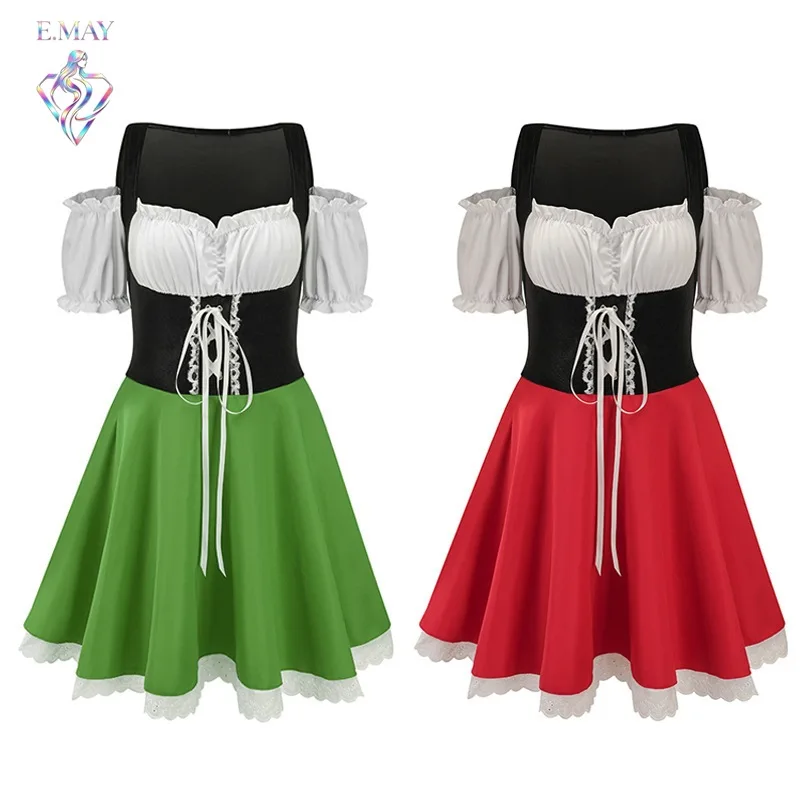 

New Munich Beer Festival Costume Halloween Barmaid Servant Uniform Women's Clothing Traditional Chinese Ethnic Stage Costume
