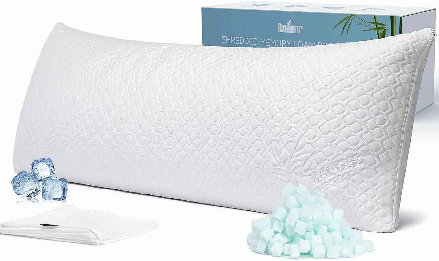 

Memory Foam Body Pillow with Cooling Cover, 20x54 Inches for Full Support and Comfortable Sleep