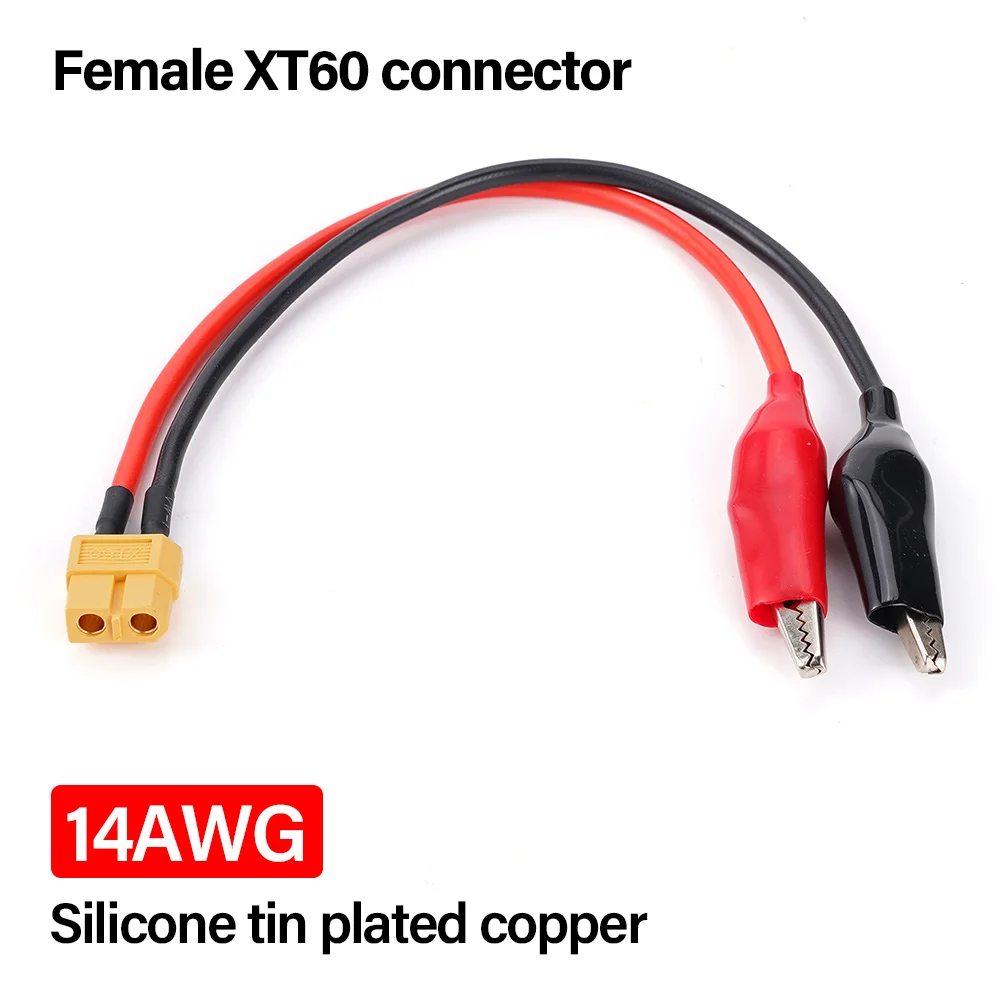 XT60 Connector Cable RC Alligator Clips for SKYRC Charger Pro Charger Cable Motor Run-in line Measure Tool 14AWG