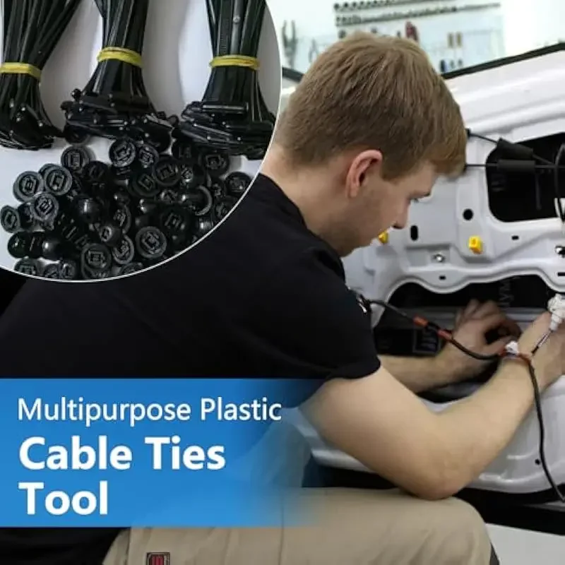 ナイロンユニバーサルケーブルタイバックル多目的プラスチックケーブルタイツールヘビーデューティセルフロックナイロンジップタイ車の日常修理