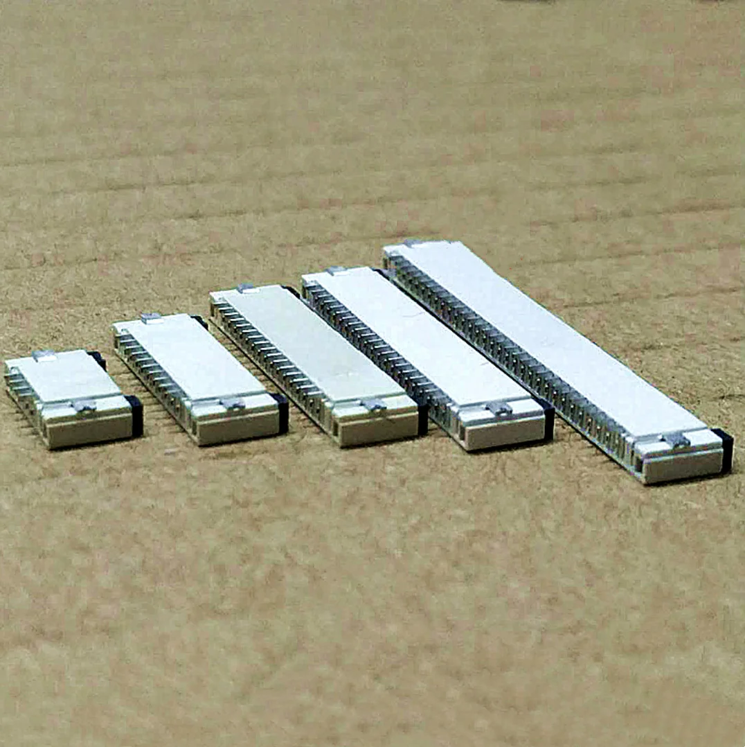 FPC FFC Flip cover Connector 1.0mm Flat Cable PCB Connectors SMT ZIF 4 6 8 10 12 14 15 16 18 20 22 24 26 28 30 32 36 40-60Pin