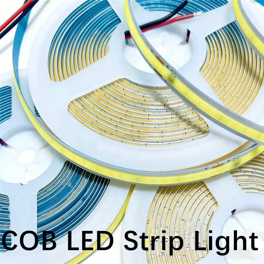Dimmable COB LED Strip Light 1-5m 220V Flexible Tape Lights Smart IC No Need Driver High Bright 240LEDs Linear Lighting RA95