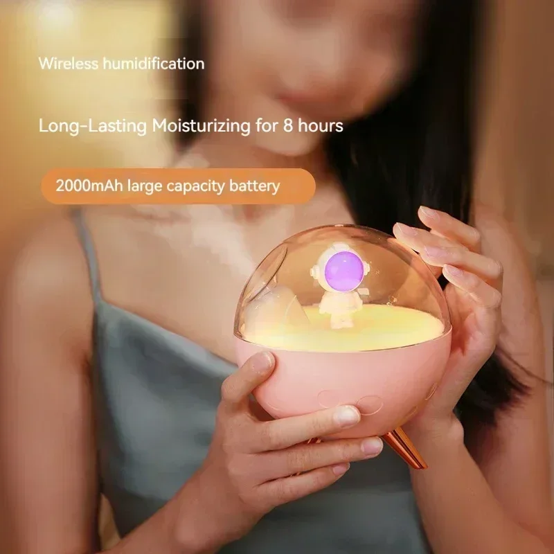 Nuevo Humidificador de astronauta para el hogar, dormitorio, hidratación, USB, escritorio, inalámbrico, pequeño pulverizador, humidificador de astronauta, esencial para el hogar y la Oficina