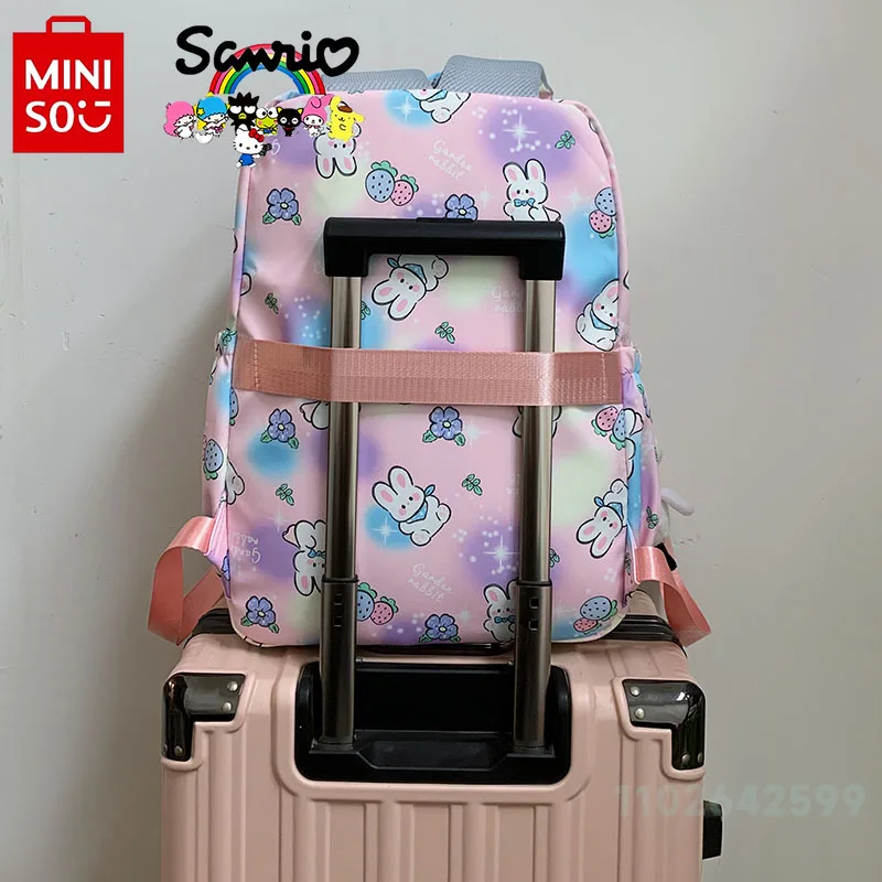 Miniso Cinnamoroll-mochila escolar de alta calidad para mujer, morral pequeño y fresco de gran capacidad, a la moda, novedad