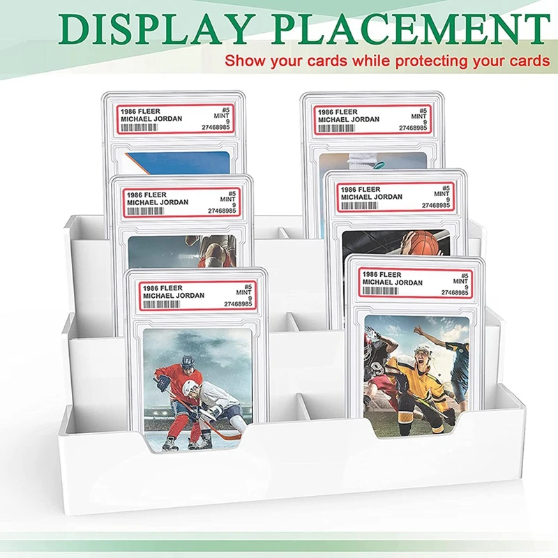 Trading Cards Protector Case Acrylic Clear Baseball Card Holders With Label Position Hard Card Sleeves