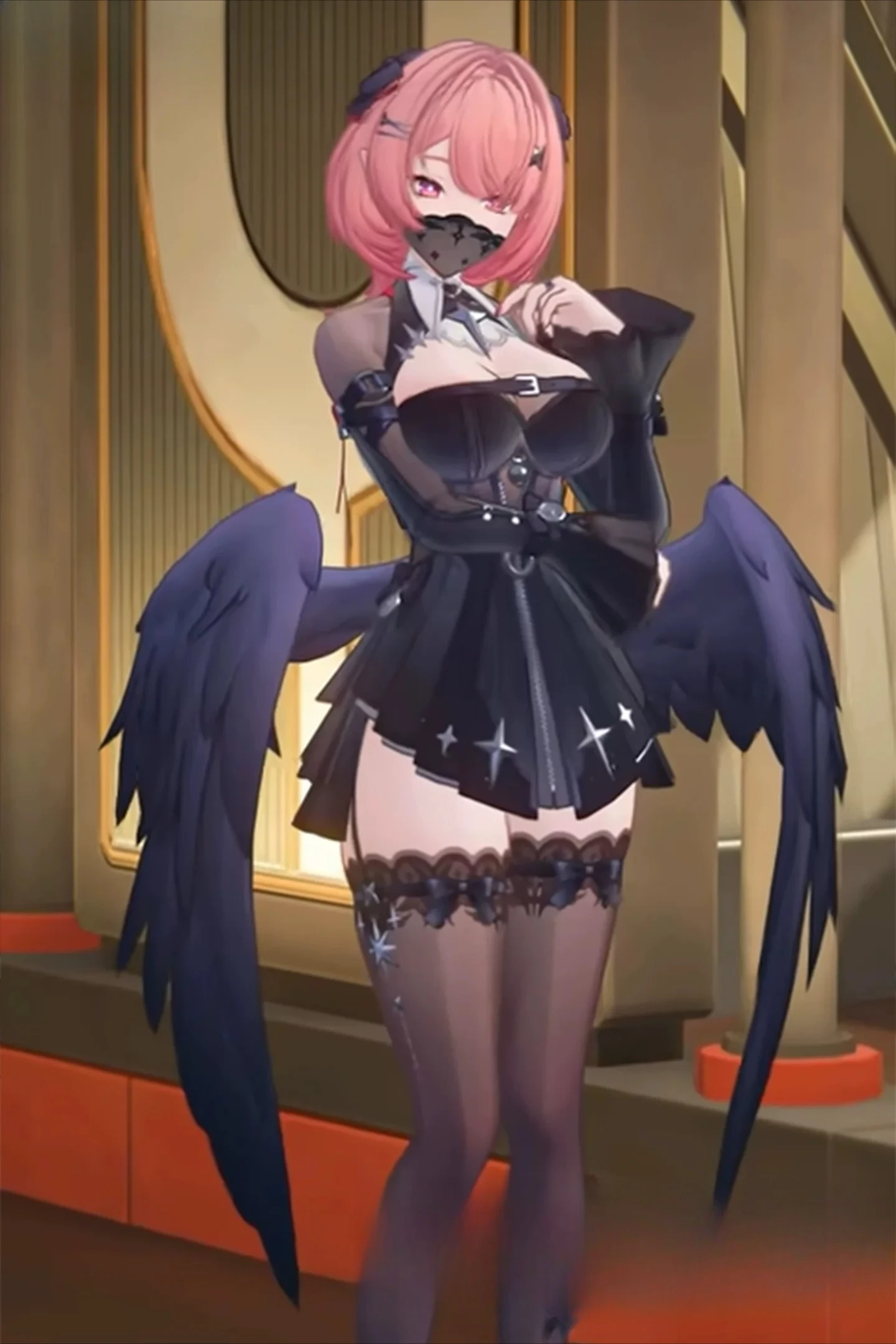Zenless Zone Zero Remielle Dan Ramiel Cosplay Costume Dark Angel Suit Spread anime Cosplay Costume Girl NexoCosplay view 6