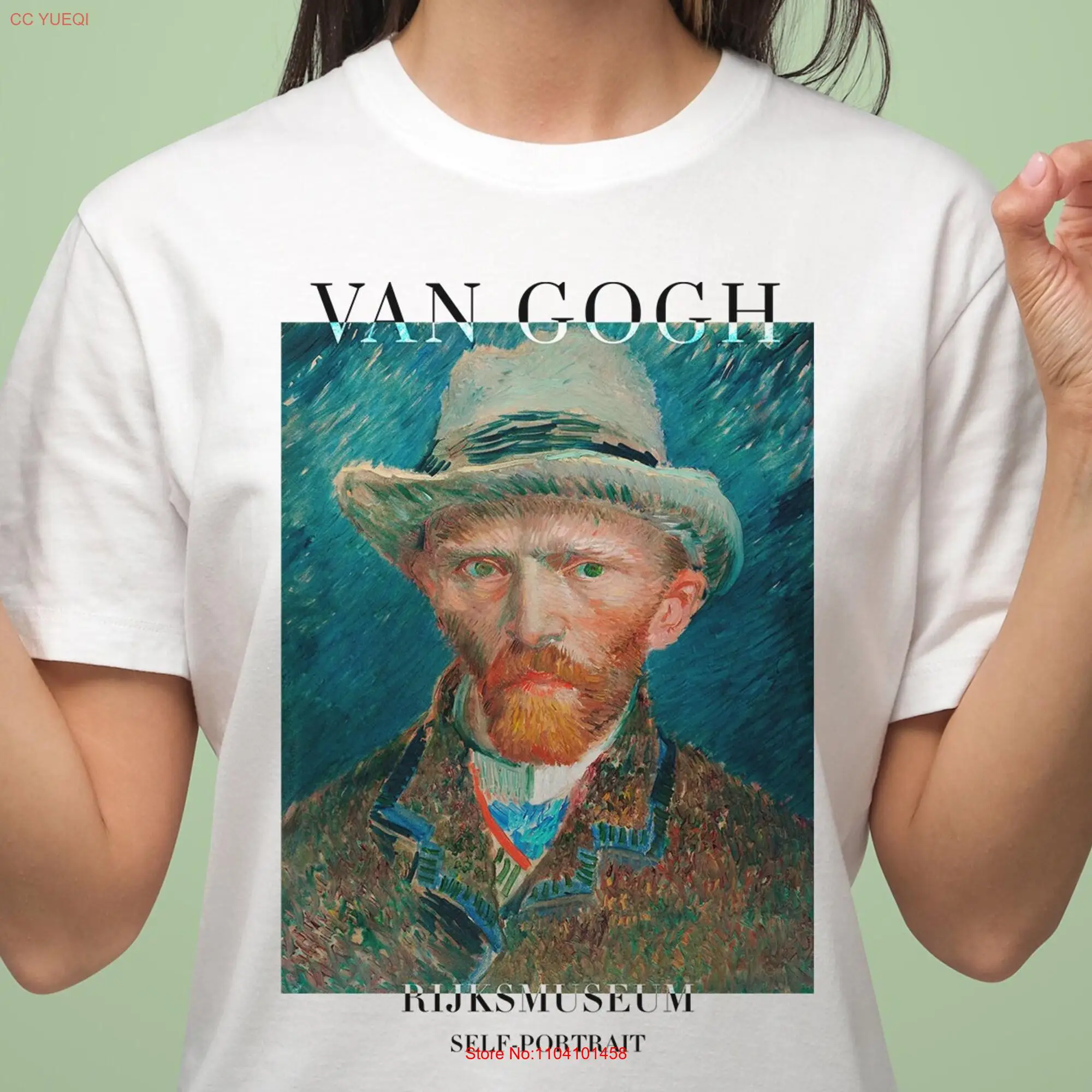 Self Portrait 1887 by Vincent Van Gogh T Shirt Vintage Aesthetic Art Print Clothing Modern Painting long or short sleeves