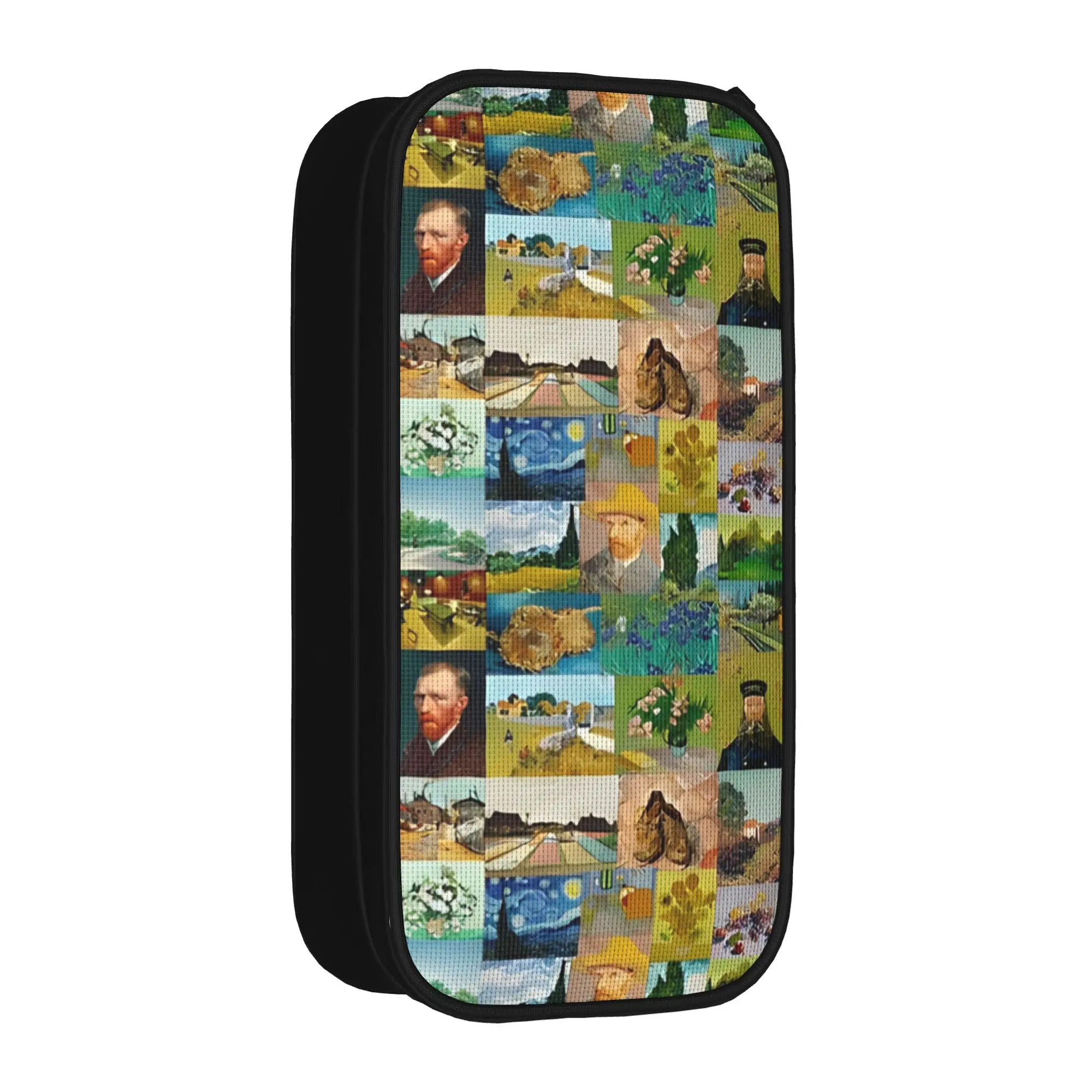 

Van Gogh Art Oil Paintings Pencil Case Creative Sunflowers Starry Night Pen Box Bag Big Capacity School Cosmetic Pencilcases