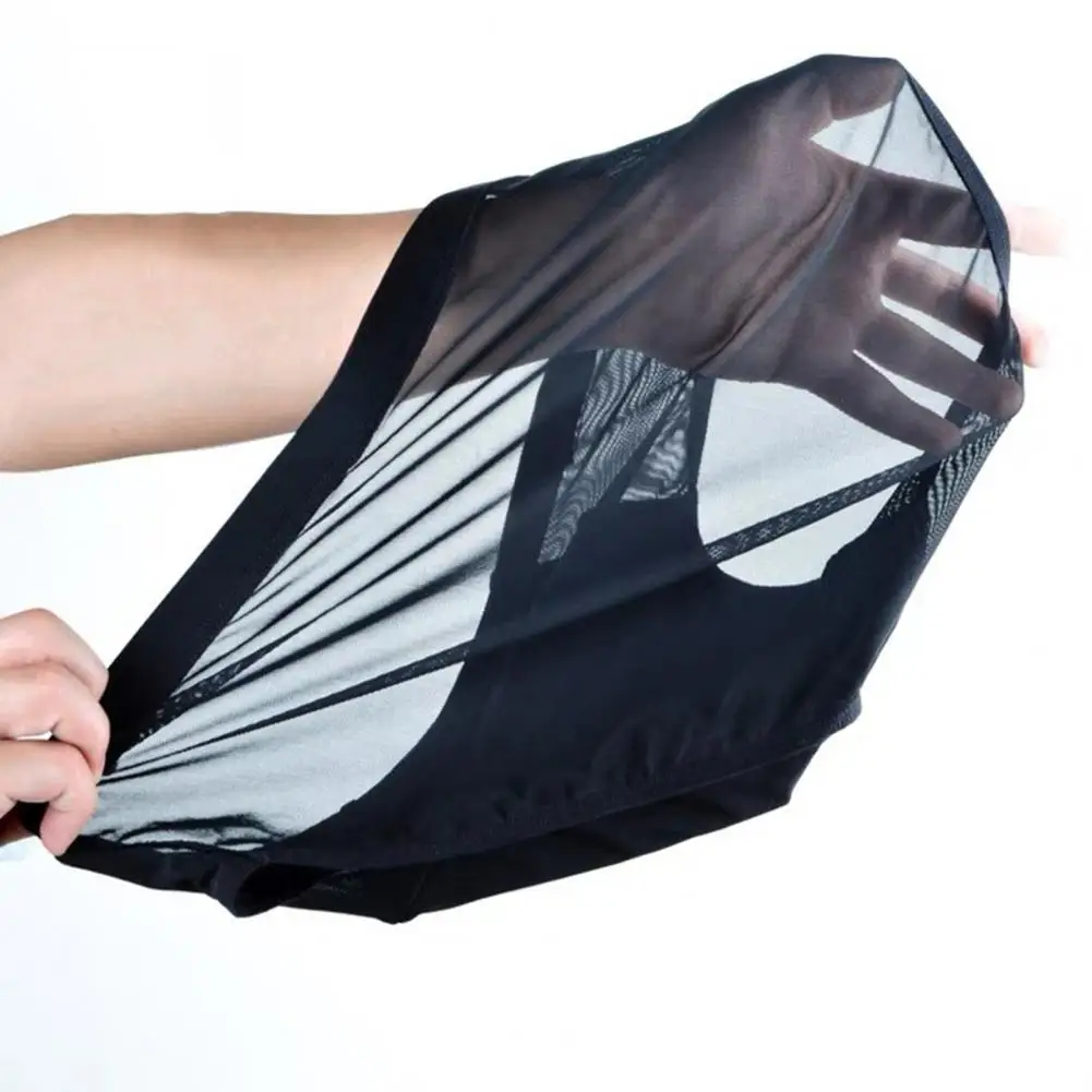 

Мужские трусы-слим из ледяного шелка с низкой посадкой, ультратонкие, прозрачные, быстросохнущие, однотонные, высокого качества