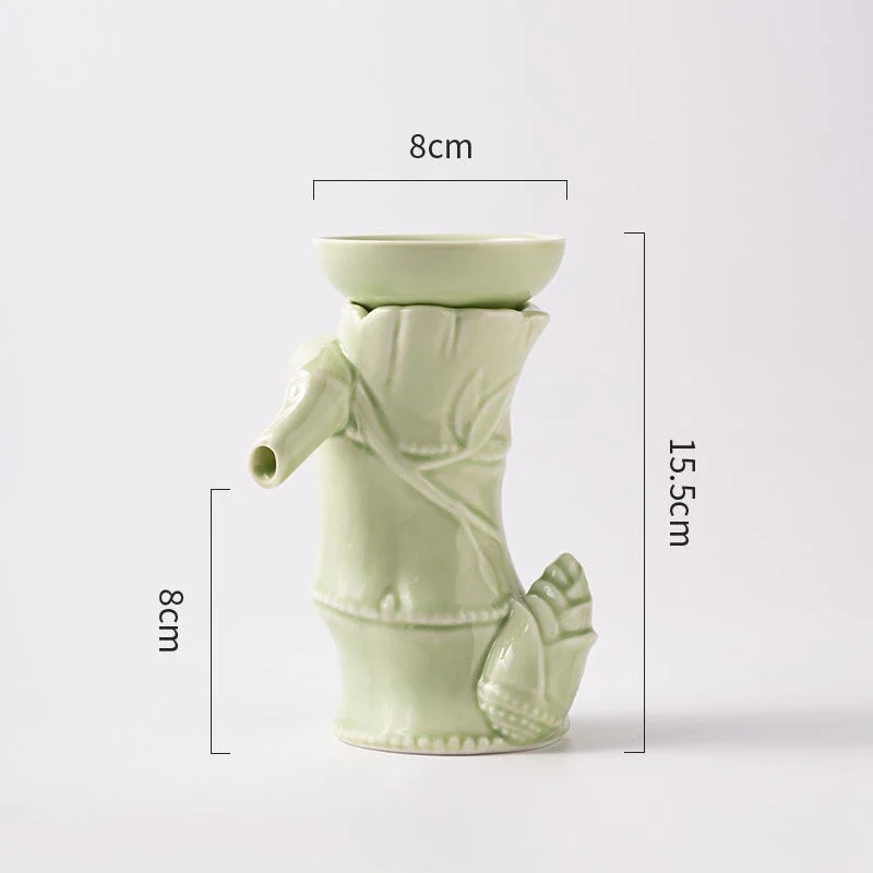 Personalized Bamboo Integrated Tea Filter Household Celadon Creative Kung Fu Accessories Tea Leak Home or Office Products 5