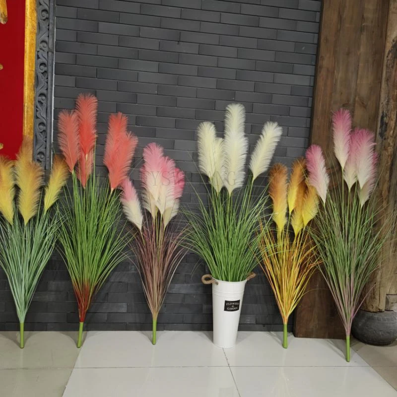 Simulation Green Plants And Artificial Flowers Outdoor Flower Box Simulation Plant Flower Trough Ornaments Simulation Reed