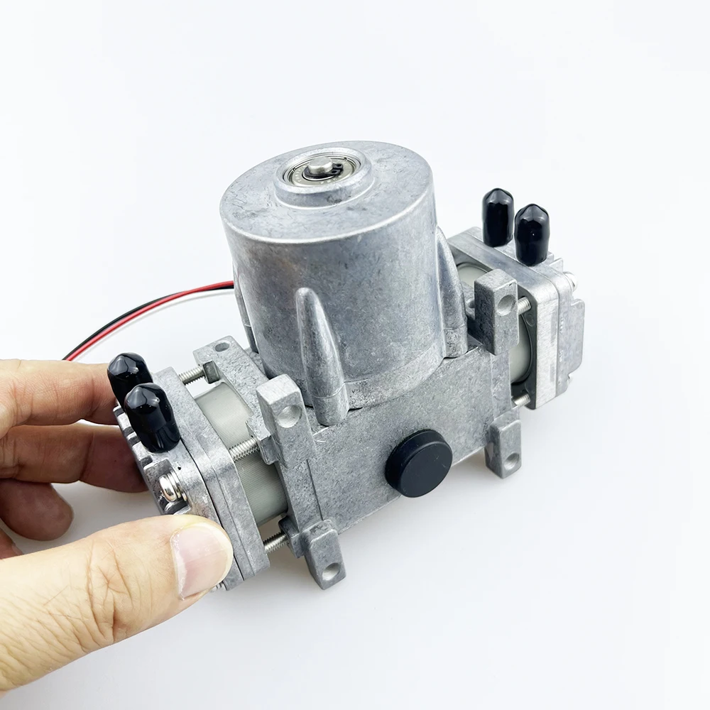 سوبر ارتفاع ضغط PF-08DH DC24V مصنع صناعة الأجهزة المخصصة مضخة المكبس مزدوجة الرؤوس لنقل الهواء