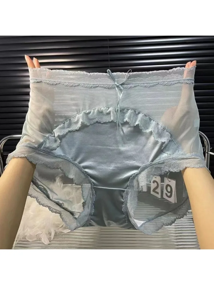 

Pure Sexy Personality Lace Underwear Ladies Pure Cotton Antibacterial Large Size Seamless Thin Breathable Comfortable Briefs