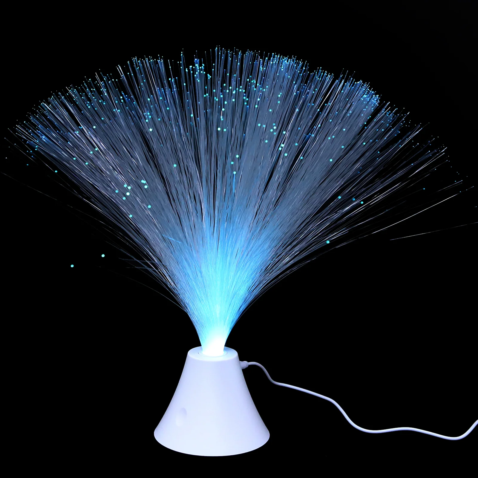 

Calming Night Light Color Changing Lamp USB Fiber Desk Optic Decorative Centerpiece Mini