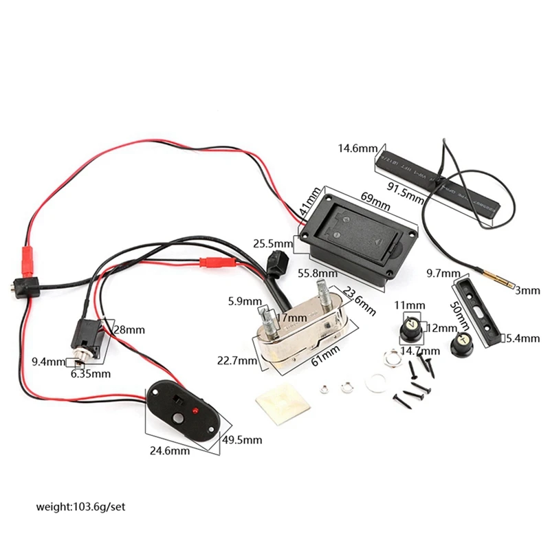 Electric Violin Pickup Amplifier Electric Violin Transducer Piezo Volume Tone Set  For Violin Stringed Cello Pickup Neck