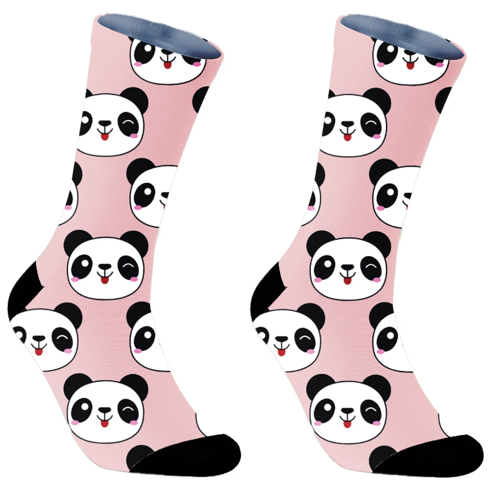 Calcetines deportivos con estampado de animales de cerveza para hombre y mujer, medias divertidas y felices, Unisex, estilo Hip Hop, Skateboard, Sokken y Panda, novedad