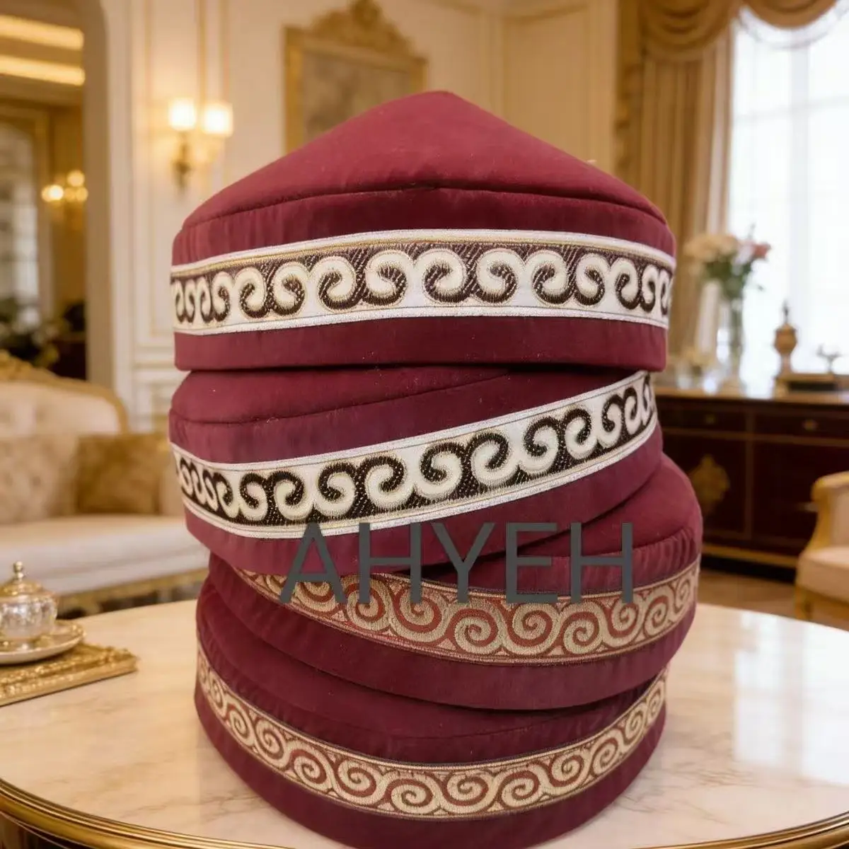 Topi Muslim untuk Pria Pakaian Katun Topi Turki Kufi Islam Kippah Yahudi Dubai Arab Musim Gugur Musim Dingin 03668
