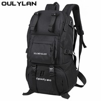 Mountaineering backpack outdoor travel bag men women waterproof wear Oxford cloth lightweight large capacity
