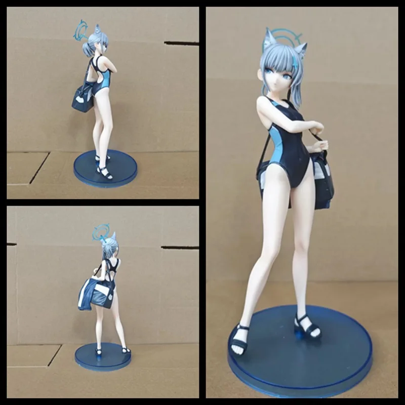 Blue Archive 1/7 25cm Anime Figure Sunaookami Shiroko Swimsuit Gsc Figures Pvc Action Figure Collectable Decor Toy Special Gift