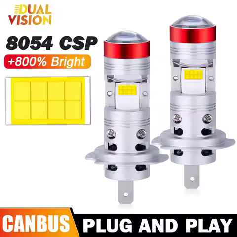 2Pcs H4 H7 LED Mini Headlight Projector H9 H8 H11 9012 9005 HB3 9006 HB4 HIR2 Car Headlamp Bulbs Len Led 6000K 12V Hi-Low Beam