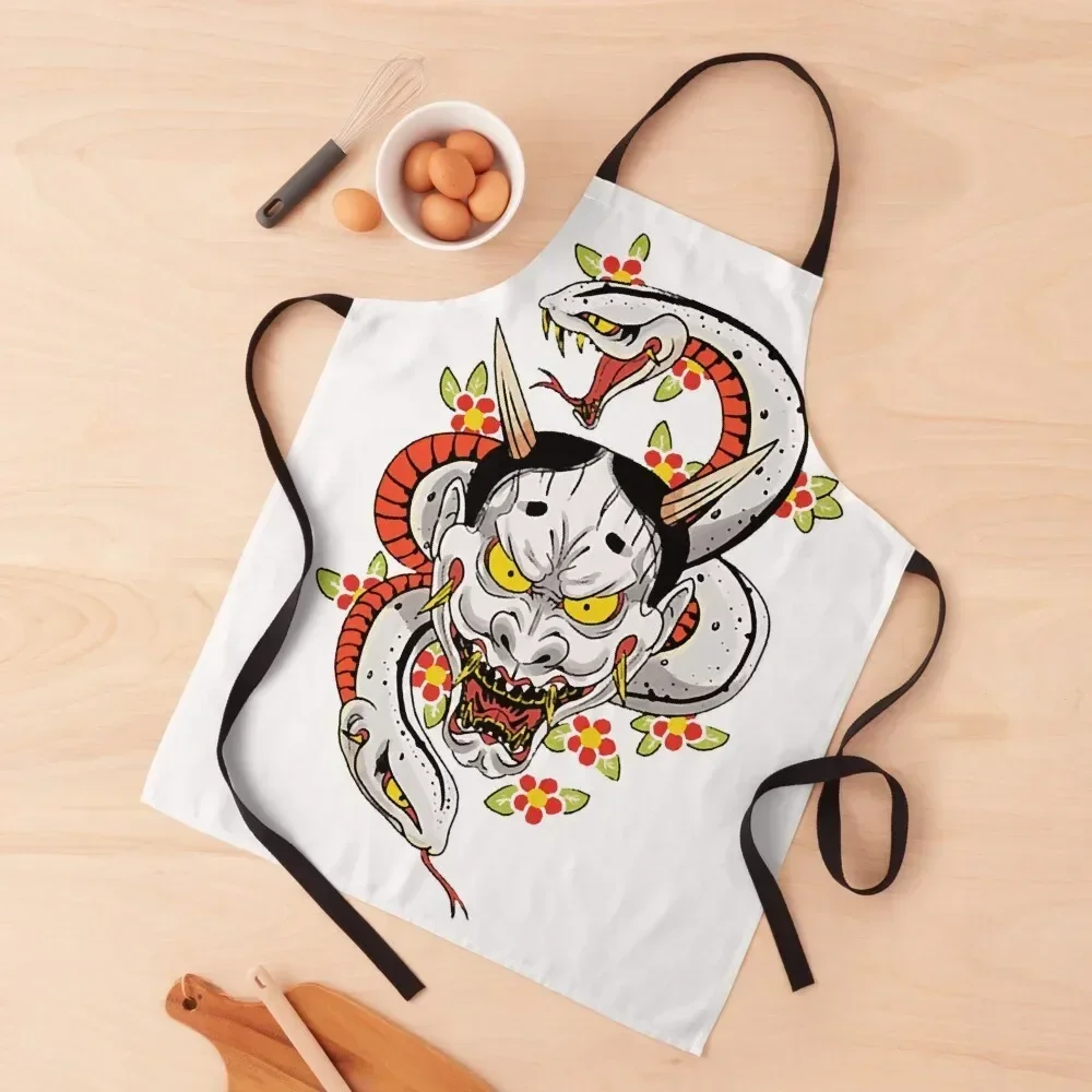yakuza snake Apron Novelties Kitchen And Home Professional Barber painting Beauty Apron