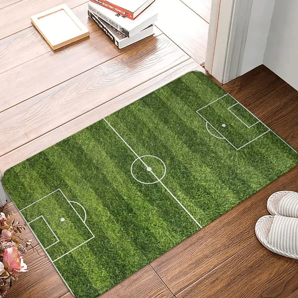 Football Field 6 Doormat Rug Carpet Mat Footpad Polyester Anti-slip Sand Scraping Entrance Kitchen Bedroom Balcony Toilet