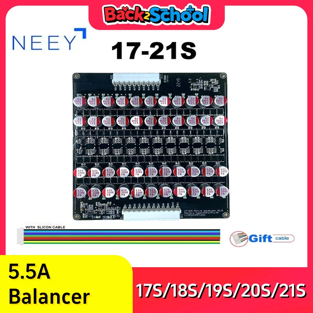 

NEEY 5A Active Equalizer Balancer 17S 18S 19S 20S 21S For Lifepo4 Li-ion LTO Battery Energy Capacitor