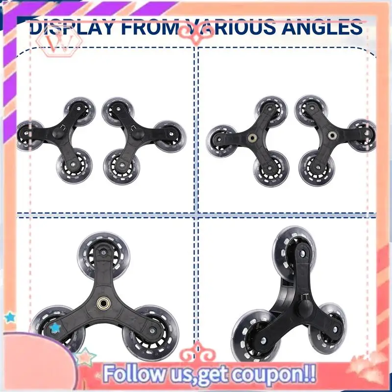 

Durable 2Pcs/Set Shopping Cart Trolley Caster Luggage Suitcase Roller Replacement Wheel Pulley Sliding Roller Wheel Accessories
