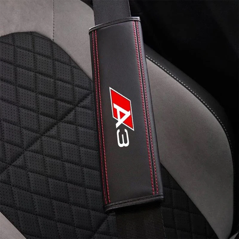 

1 Pack Car Leather Seat Belt Protective Cover Car Accessories For Audi A3 A4 A5 A6 A7 B5 B6 C5 C6 8p 8v 8l Q2 Q3 Q5 Q8 Tt Rs3 Rs