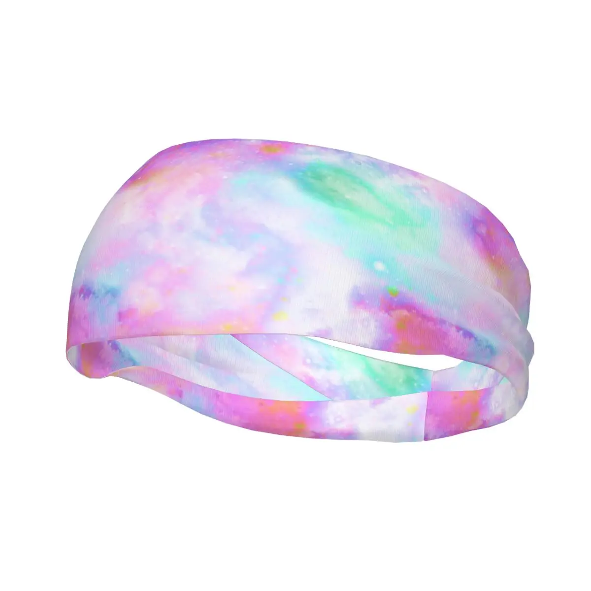 Sports Decor Headband Sweatband Workout Basketball Cycling Galaxy Marble Print Hairband