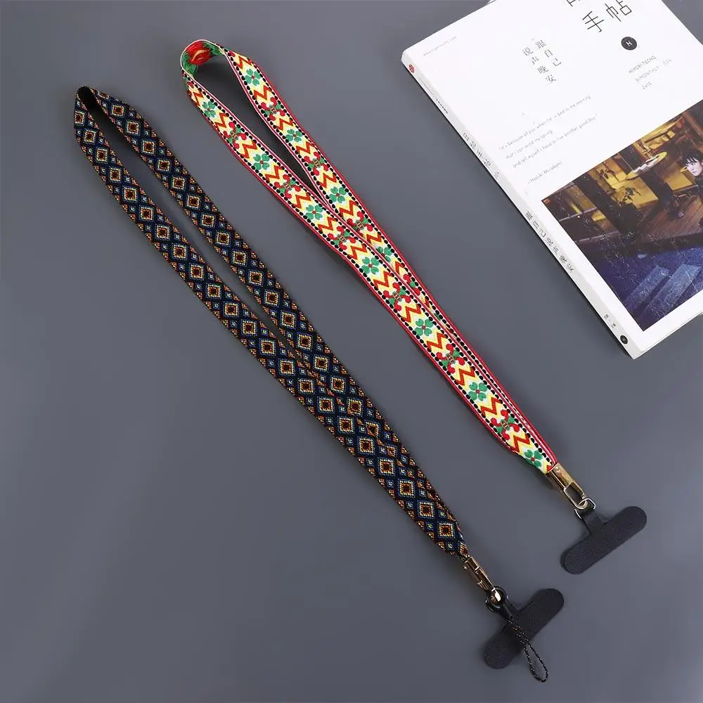 Phone Cases Cross-body Phone Lanyard Embroidery Ethnic Style Mobile Phone Chain Extended Advanced Cellphone Strap Neck Hanging