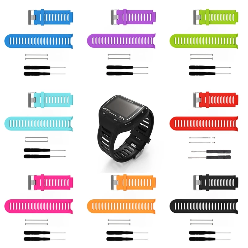 ADWE Silicone Band for Forerunner 910XT Sports Watch Wrist Strap Bracelet with Screwdrivers Waterproof Belt Sweatproof