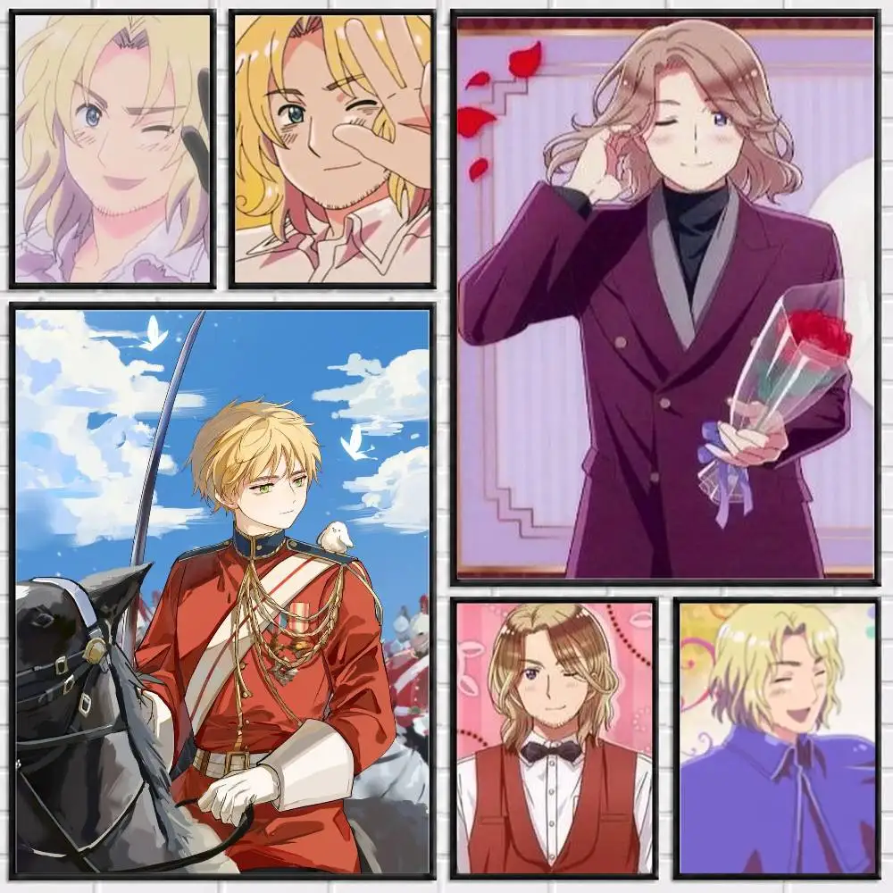 Anime Hetalia World Stars Francis Bonnefoy Poster Versatile HD Waterproof Wall Art Self-Adhesive Decor for Any Space Ideal Gift