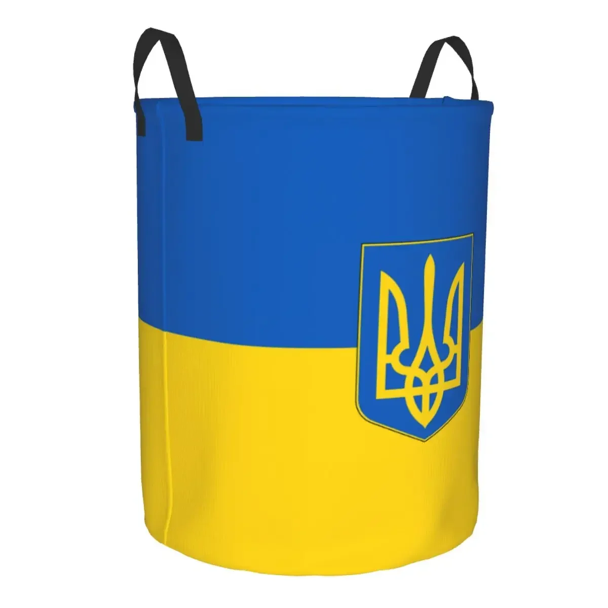 Flag Of Ukraine Laundry Basket Collapsible Patriotic Clothes Hamper for Nursery Kids Toys Storage Bag