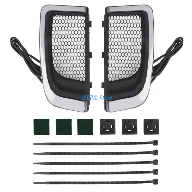 

U13C 2Pcs Motorcycle Fairing Lower Grills LED Turn Running Light Motorbike Modified Parts